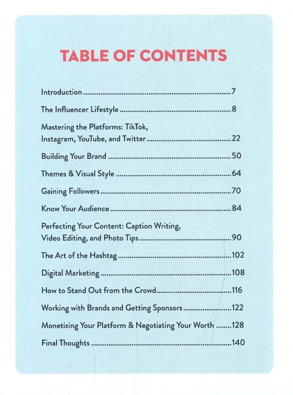 The Young Influencer s Handbook: Build Your Brand, Gain Followers, Secure Sponsorships, and Create Click-Worthy Content Fashion