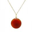 Red Onyx Gold Handmade Pendant Necklace on Sale