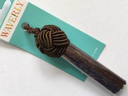 Brown Turks Head Tassel w Chain Skirt 4  Waverly OBS For Sale