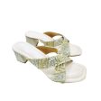 Sparkling Pearl Crossover Strap Heel Sandals For Cheap