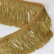 NEW!!  2  Stretch Metallic Gold Chainette Fringe on Sale