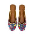 Blue Garden Flats Mule Shoes on Sale