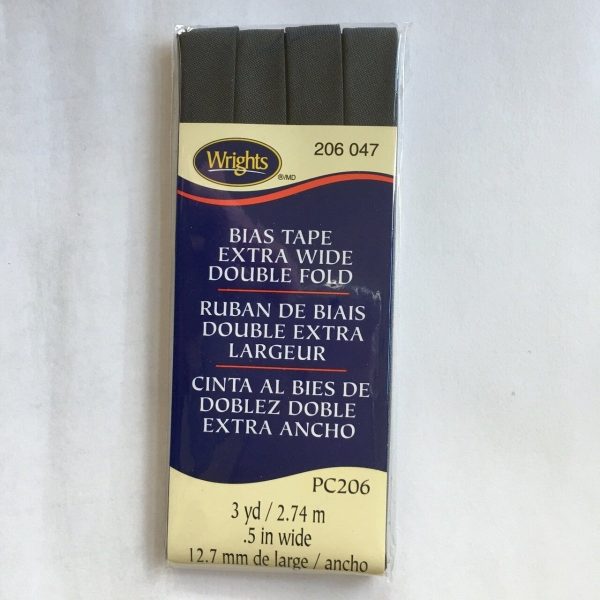 1 2  Dark Grey  XWide Double Fold Bias Tape 3YD Online