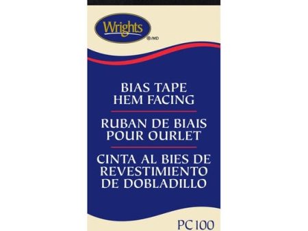 NEW!  1-7 8  Black Hem Facing Bias Tape 2.5 YD Supply