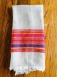 White Beige Thick Pink Multi-Band Handwoven - Himalayan Pashmina Cashmere Scarf Online