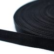 NEW!  1  Black Herringbone Webbing Polypropylene Hot on Sale