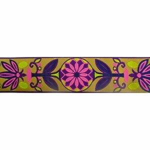 Pink Purple Lime Art Nouveau Jacquard Ribbon 2  BTY Online