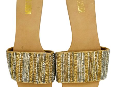 Golden Strap Flat Sandal Fashion