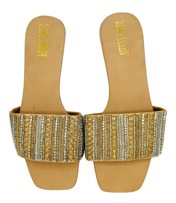 Golden Strap Flat Sandal Fashion