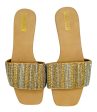 Golden Strap Flat Sandal Fashion