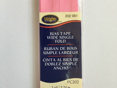 7 8  Pink Wide Single Fold Bias Tape 3 YD Online Sale