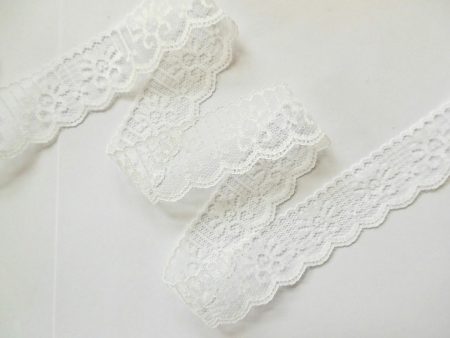 1.25  White Vertical Lace 12 YD Supply