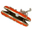 Orange Velvet Party Handbag Clutch Purse by Merry Dove Cheap