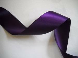 Plum Double Face Satin Ribbon 1.5  By The Yard Online now