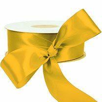 Yellow Gold Double Face Satin Ribbon 1.5  By The Yard For Cheap