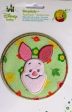 Piglet Smiling Floral Circle I O Applique Disney 41 4  X 41 4  Hot on Sale