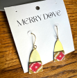 Red Bell Dangle Gold Earrings Supply