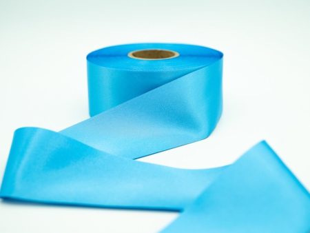 2  Copenhagen Blue Satin Blanket Binding 25 YD Bulk Roll Hot on Sale