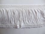 NEW!!   3  Stretch White Chainette Fringe Trim Rayon By The Yard For Sale