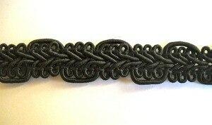 Wide Black Gimp Braid Trim 12 Yds Wrights 5 8  For Sale