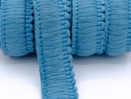 Nordic Blue Brush Fringe 1.5  18 Yards Online Sale