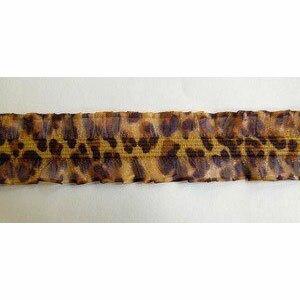 Ruffled Leopard Elastic 10 Yards 1  Wide Simplicity Online now