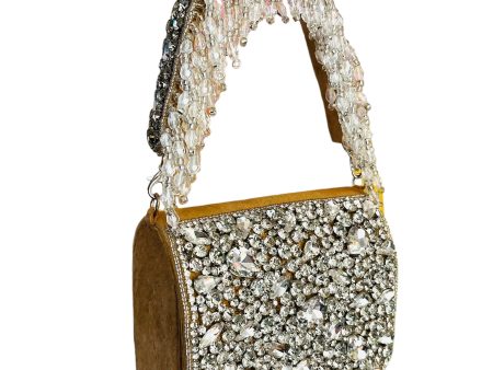 Yellow Gold Small Velvet Sparkles Clutch Purse - by Merry Dove Cheap