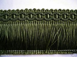 9 Yds Fancy Header Chainette Fringe Branch Green 2  Supply