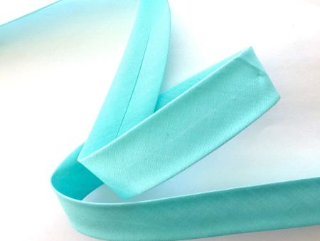 1  Bright Aqua Single Fold Bias Tape 50 YD Discount