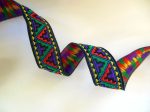 Southwest Design Ribbon Trim 1  Red Green Purple BTY on Sale