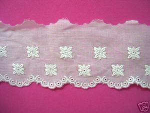 White Victorian Edging Cotton 2  By The Yard Cheap