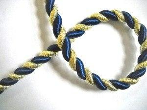 Navy and Metallic Gold Cording 12 Yds Wrights 3 8 Inch Sale