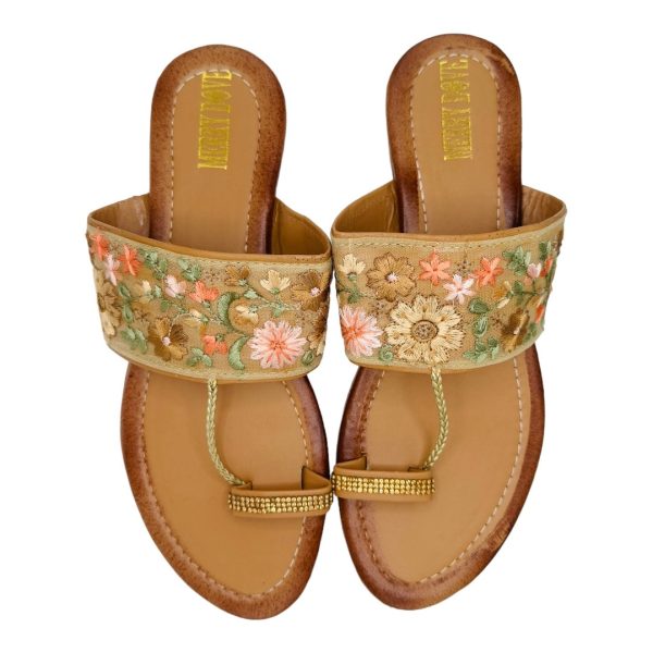 Flower Power Neutral Toe Sandal Cheap