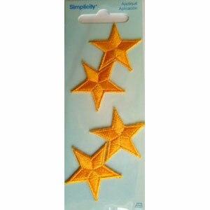 Yellow Stars Applique Iron On 4 Per Pkg. For Cheap