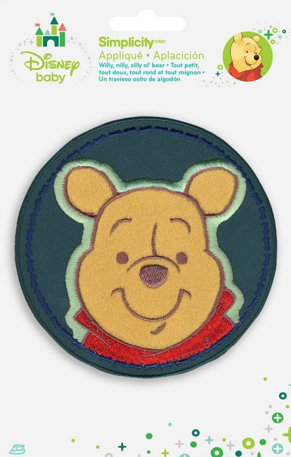 Winnie the Pooh Smiling I O Applique Disney 4.125  X 4.125  Supply