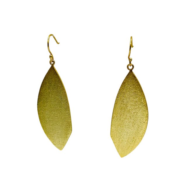 Love Leaves 18K Gold Plated Dangle Earrings Online Hot Sale