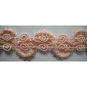 1  Light Pink Flat Braid Trim Scroll By The Yard Discount