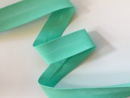 7 8  Green Aqua Single Fold Bias Tape 50 YDS on Sale