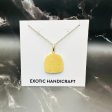 Sun Moon- White Marble and Gold Double sided Pendant Necklace For Discount