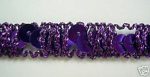 Purple Sequins Frizette Flat Trim 15 Yds 1 2  Discount