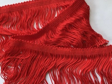 4  Stretch Red Chainette Fringe Trim Hot on Sale