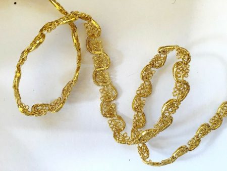 3 4  Metallic Gold Passemente Gimp 18YD Simplicity For Cheap