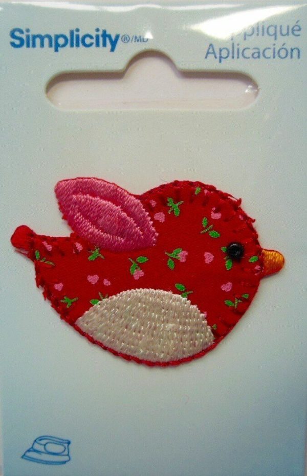 Red Country Bird Applique I O  1  x 1  Fashion