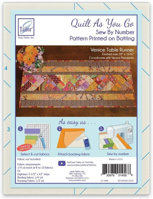 June Tailor Quilt As You Go Venice Table Runner Supply