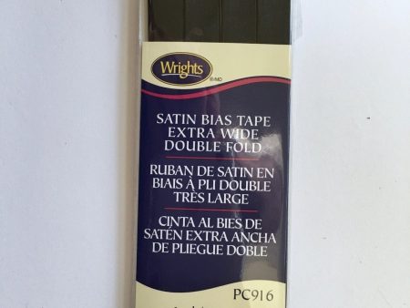 1 2  Black Satin XWide Double Fold Bias Tape 3 YD Hot on Sale