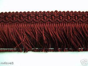 9 Yds Wrights Fancy Header Chainette Brush Fringe Wine 2  Cheap