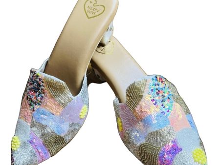 Abstract Glamour- Mule Heel Shoes Online Sale