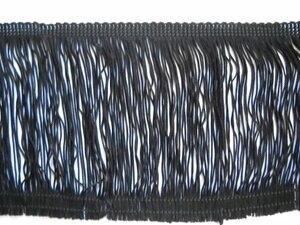 NEW!!   3  Stretch Black Chainette Fringe Trim Rayon By The Yard Supply