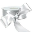 White Double Face Satin Ribbon 2.25  BTY Sale