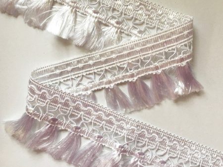 White Flat Tassel Fringe 2  BTY Sale